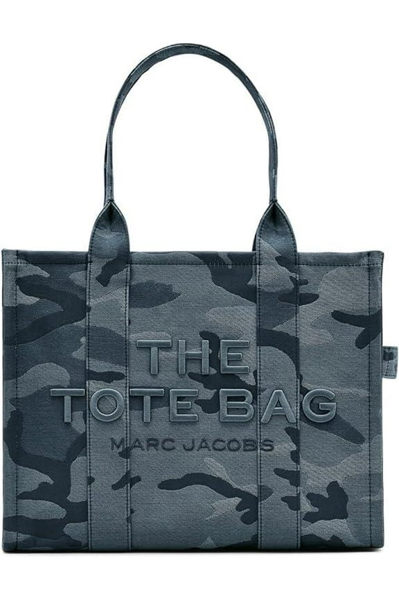 The Camo Jacquard Large Tote Bag - Blue Multi