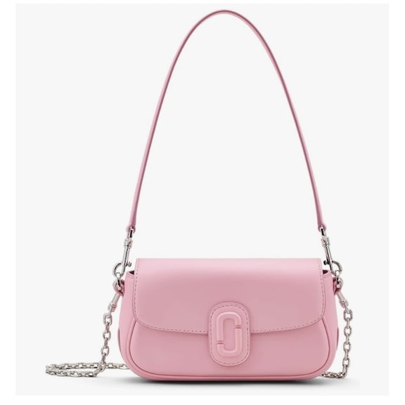 Marc Jacobs The Clover Leather Shoulder Crossbody In Ribbon Pink