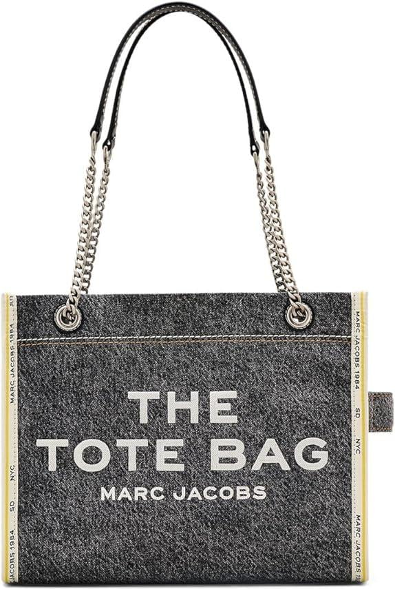 Marc Jacobs The Denim Chain Medium Tote Bag - Black Wash Marc Jacobs The Denim Chain Medium Tote Bag - Black Wash
