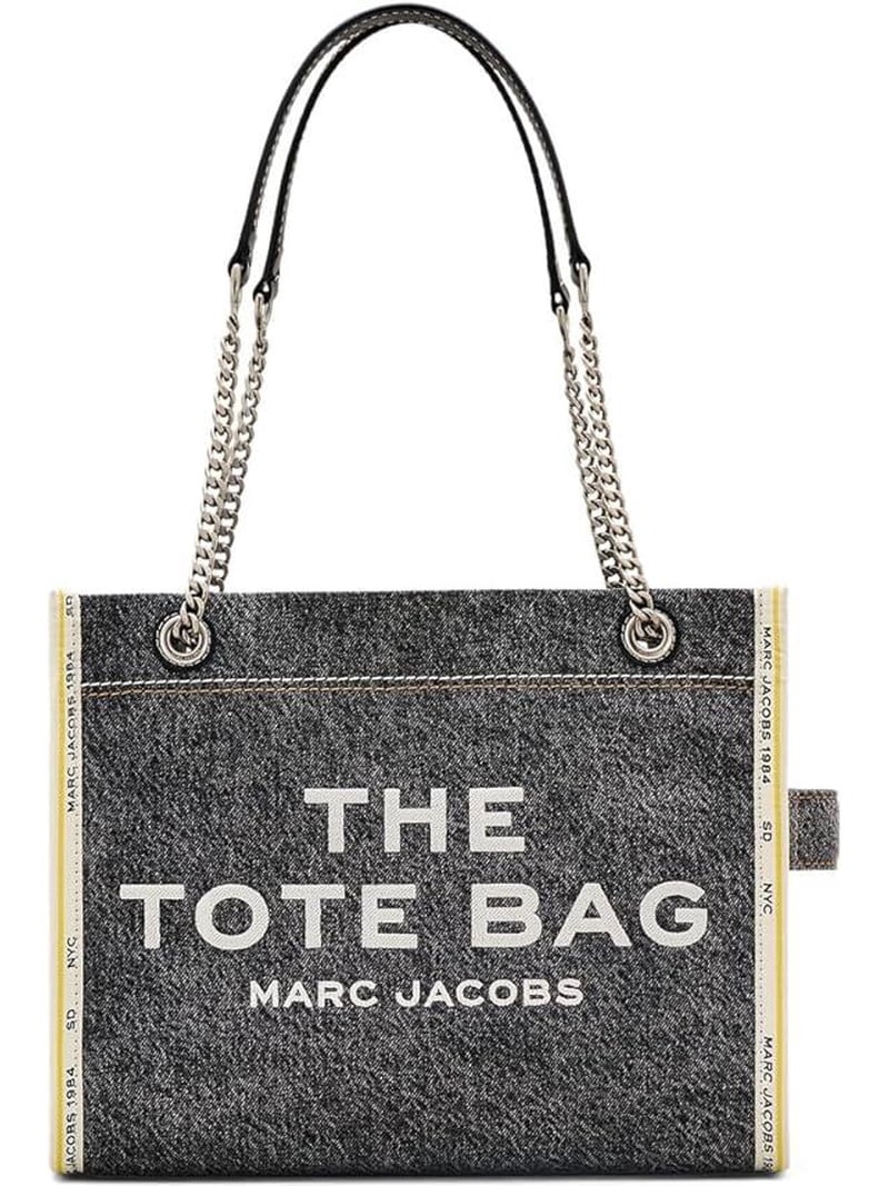 Marc Jacobs The Denim Chain Medium Tote Bag - Black Wash - Walmart.com