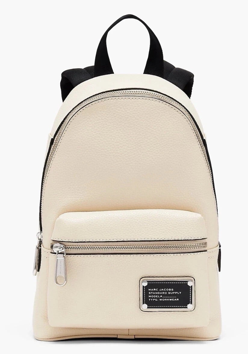 Marc Jacobs The Leather Workwear Backpack Marshmallow Pebble