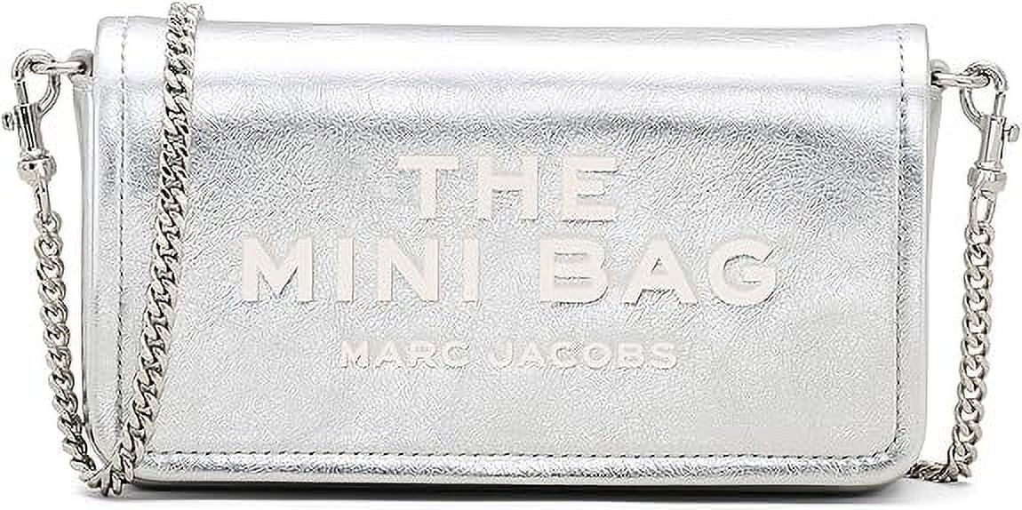 バッグ・カバンその他 MARC JACOBS Woman Mini bag Silver H912M06RE22 991 Marc Jacobs The Metallic Leather Chain Mini Bag - Silver