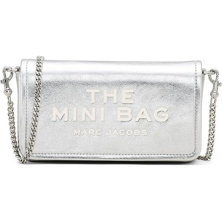 MARC JACOBS　ミニバッグ Marc Jacobs The Metallic Leather Chain Mini Bag - Silver - Walmart.com