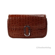 Marc Jacobs Marc Jacobs The Mini Shoulder Womens Spice Brown Embossed Leather Crossbody Womens Bag