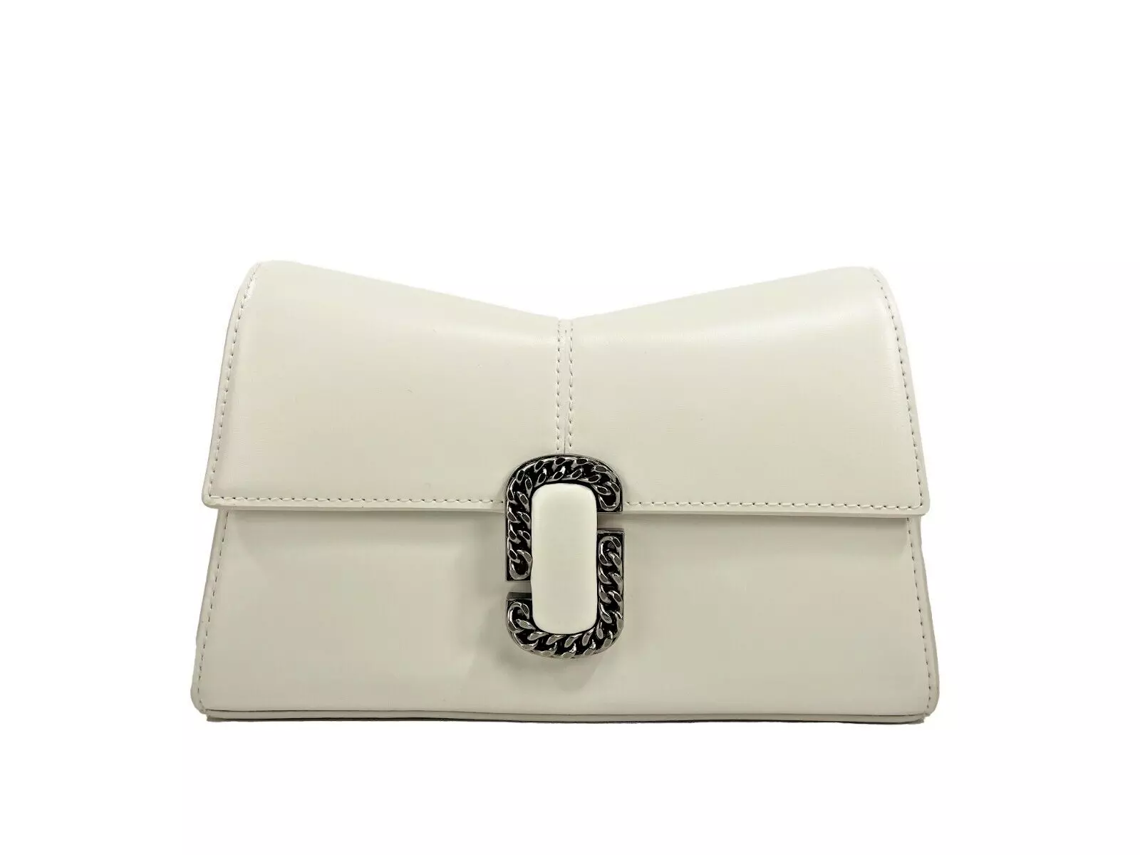 関税込☆ ★W'S CKJ Monogram Wallet Chain CrossBag Brown Monogram Wallet on Chain - Silver | Genuine Leather