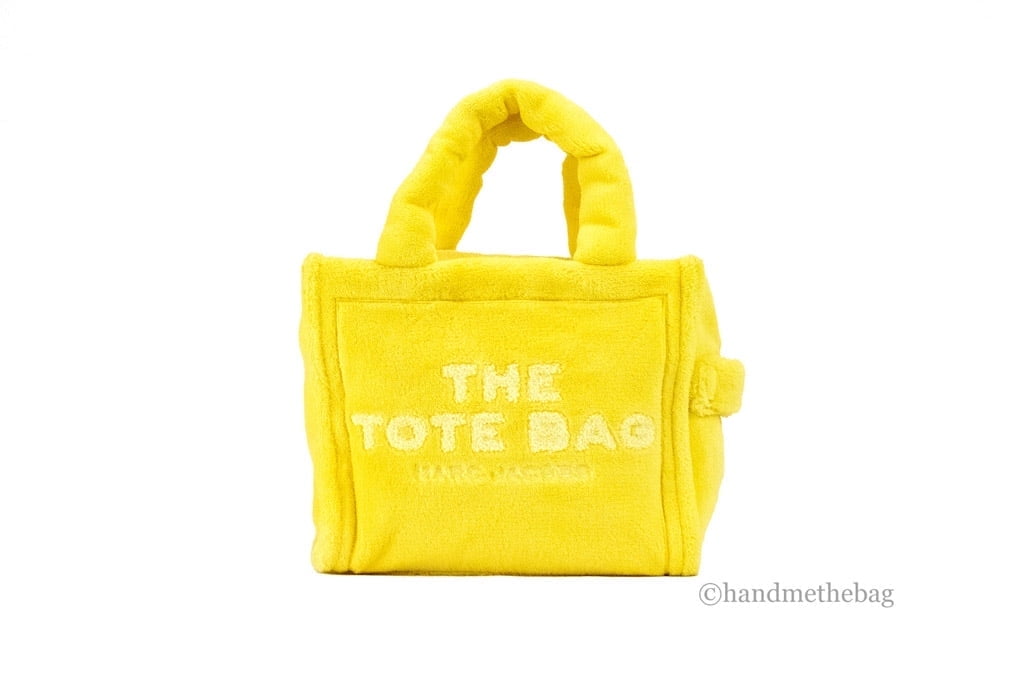 Marc Jacobs The Terry Tote Yellow Mini Soft Terry Fabric Crossbody