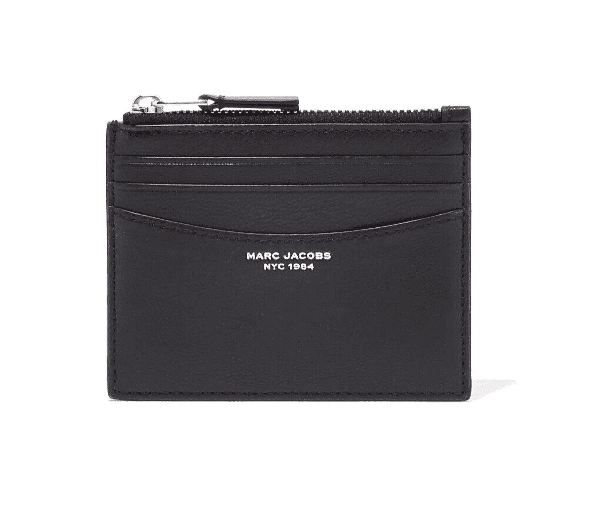 MARC JACOBS THE WALLET ブラック Marc Jacobs The Top Zip Card Case Wallet Leather Black Gold