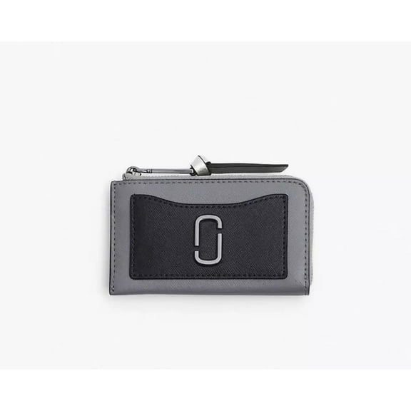 Marc Jacobs The Utility Snapshot Slim Bifold Wallet Wolf Grey Multi One Size