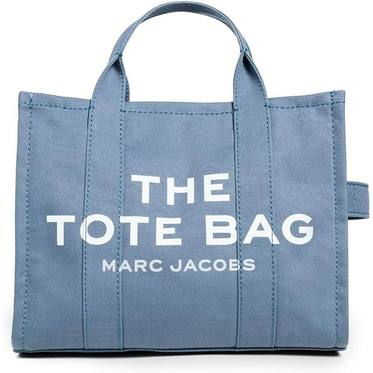 Marc Jacobs Women's Canvas Solid Print Tote Handbag, Blue Shadow