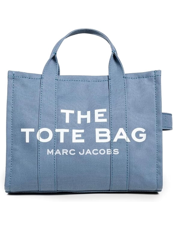 Women's Canvas Solid Print Tote Handbag, Blue Shadow