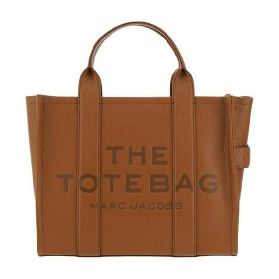 Marc Jacobs Women's One Size Full Grain Leather Solid Print Tote Bag, Argan Oil