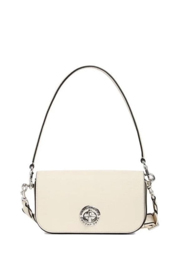Women's Signet Turnlock Small Shoulder Bag In Marshmallow / Silver