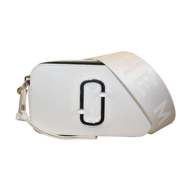 Marc Jacobs Women's Snapshot DTM Camera Bag, White/Silver, One Size