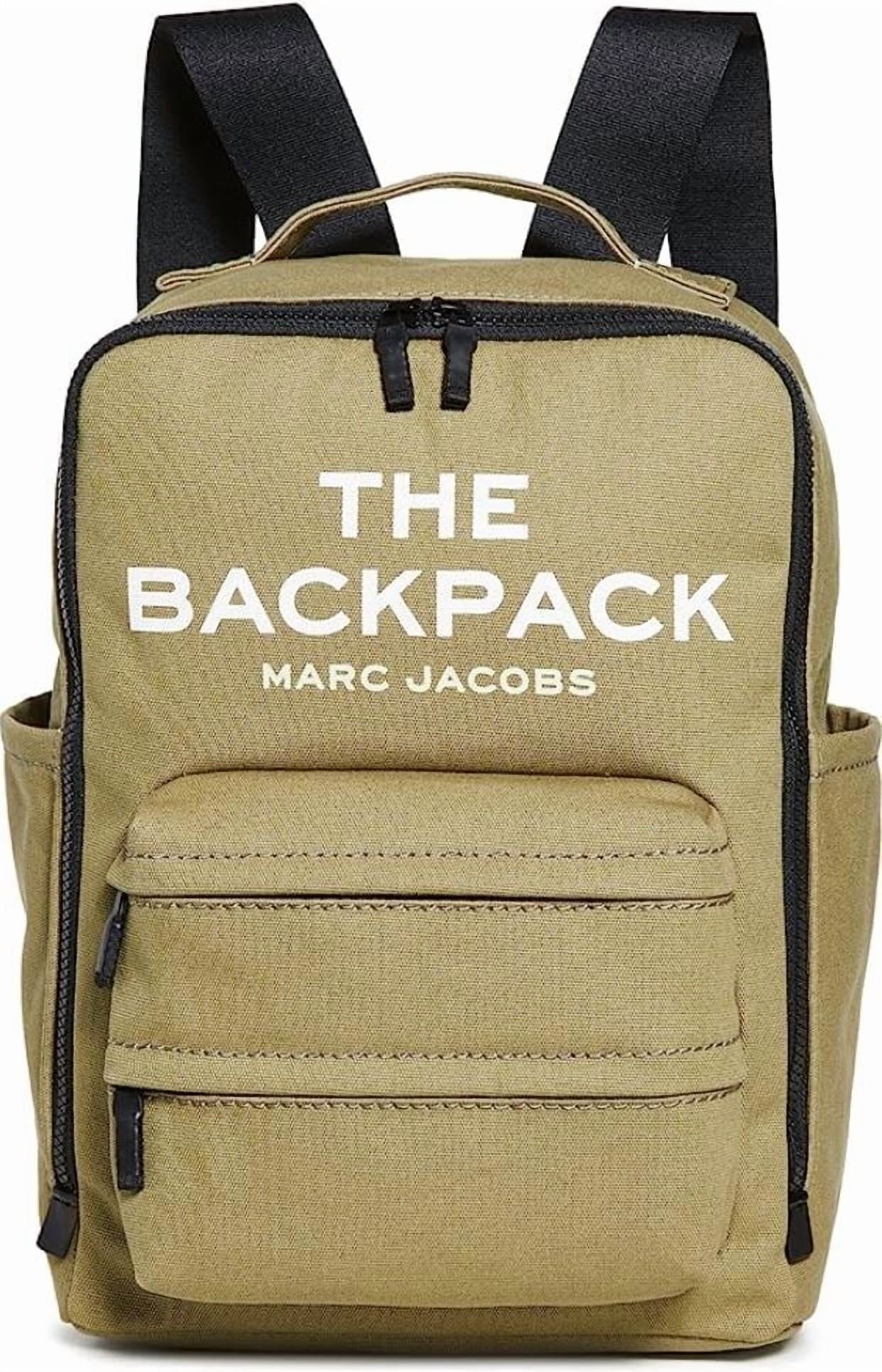 Marc Jacobs Canvas Backpack, Slate Green, Adjustable, Double Zip