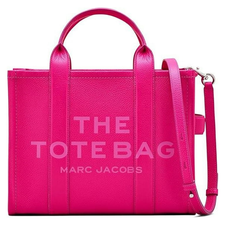 Marc Jacobs Women's The Leather Medium Tote Bag, Hot Pink