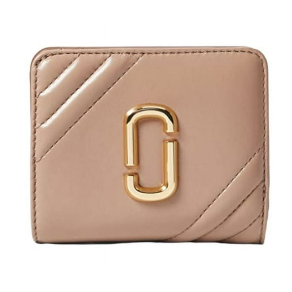 Marc Jacobs Womens The Glam Shot Mini Compact Wallet Dusty Beige One Size