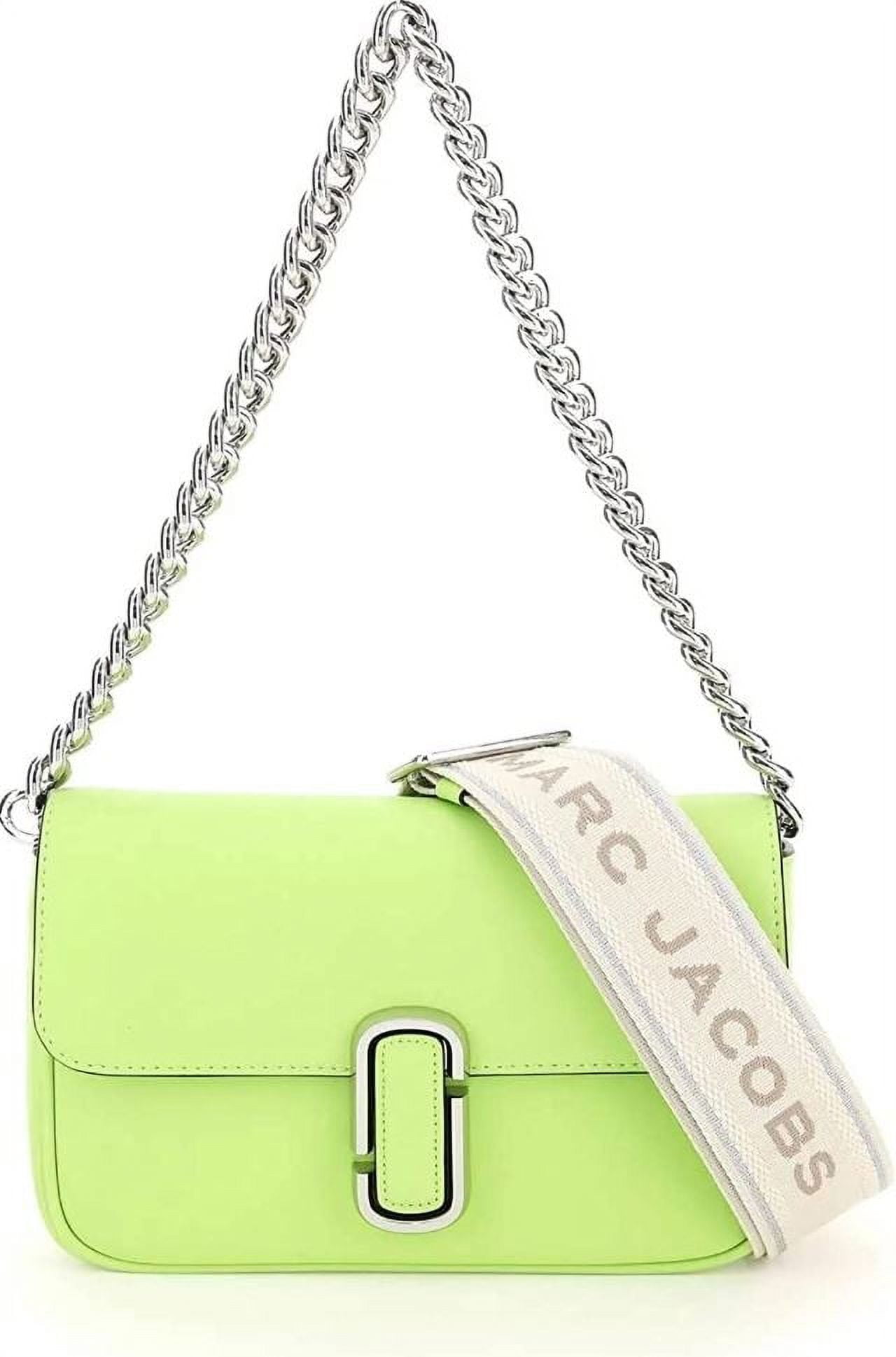 Marc Jacobs The Snapshot Green And White Shoulder Strap Purse