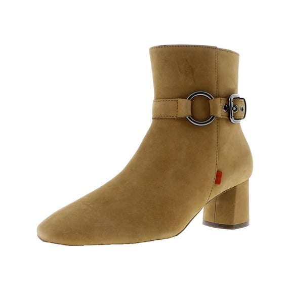 Marc Joseph Womens Madison Leather Block Heel Ankle Boots