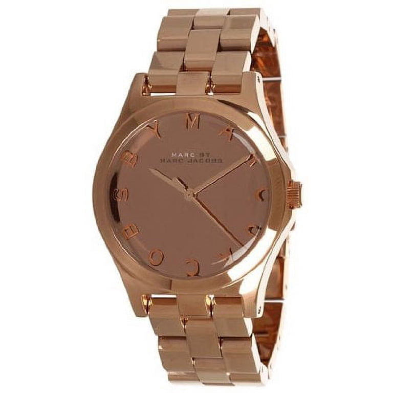 Marc Ladies Henry Glossy Rose Gold-Tone Watch MBM3212  display picture 2