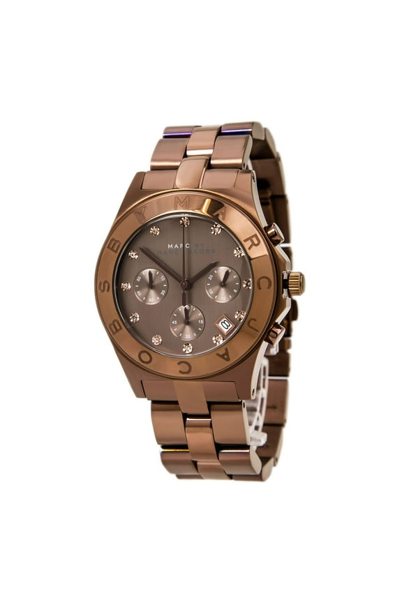 Marc MBM3121 Women's Blade Brown Dial Rose Gold Steel Chronograph Watch