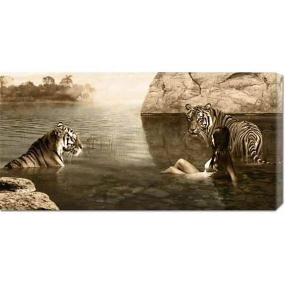 Marc Moreau 'Embracing Beauty' Stretched Canvas