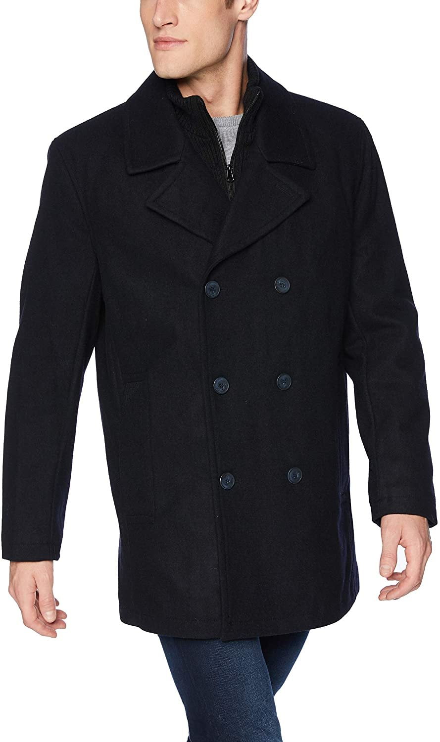 Marc New York by Andrew Marc Men's Burnett Melton Wool Pea Coat