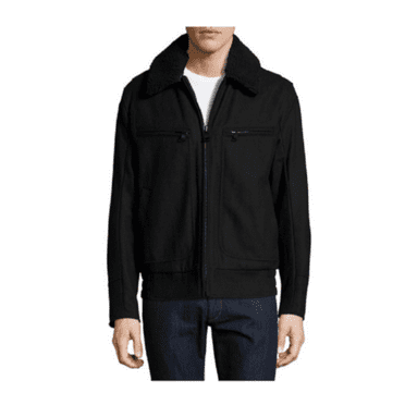 Marc New York by Andrew MarcConcord Felt Bomber Jacket, Jet Black, Large