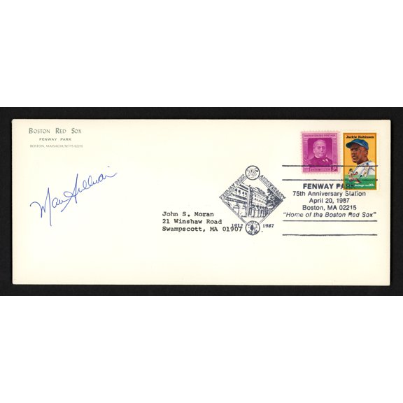 Marc Sullivan Autographed First Day Cover Boston Red Sox SKU #157202