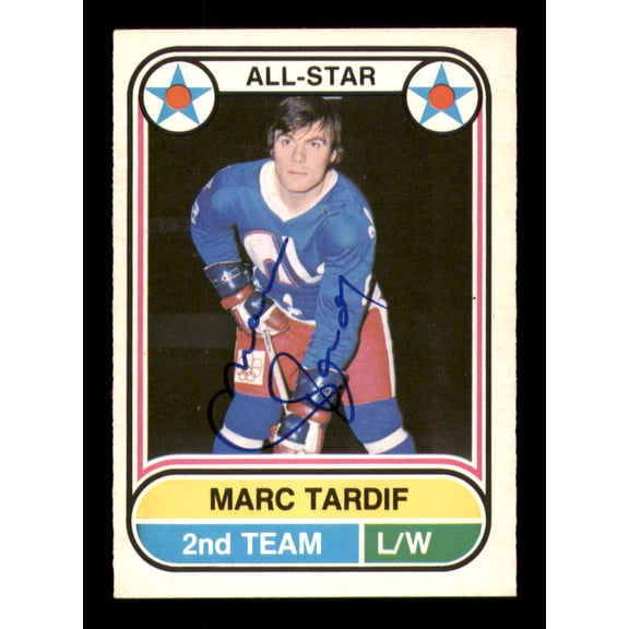 Marc Tardif Autographed 1975-76 O-Pee-Chee WHA Card #71 Quebec Nordiques SKU #251801