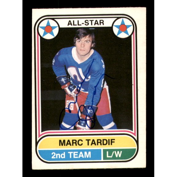 Marc Tardif Autographed 1975-76 O-Pee-Chee WHA Card #71 Quebec Nordiques SKU #251805