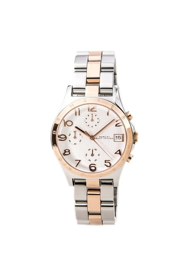 Marc by Marc Jacobs White Patent Strap Gold-Tone Watch Marc Jacobs Baker White Dial Gold Steel Strap Watch for Women main image 3