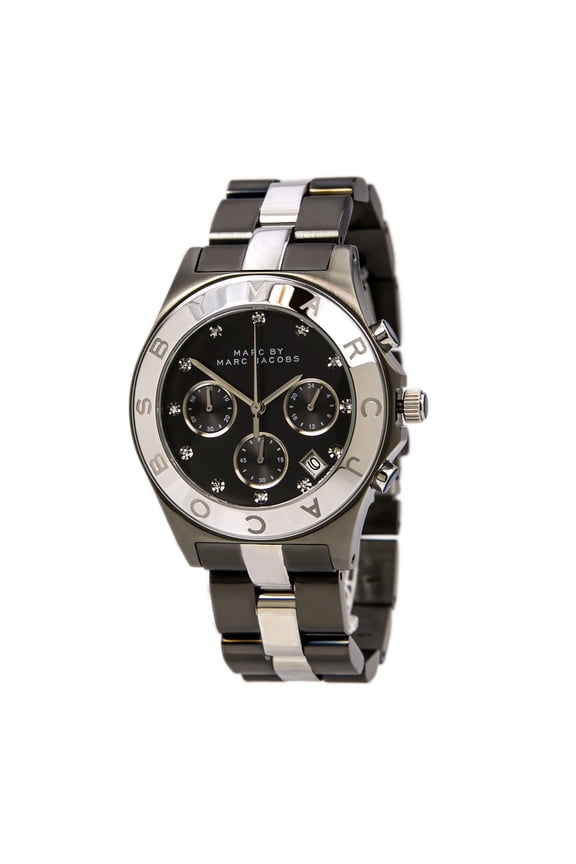 Marc by Marc Jacobs Women's MBM3179 Blade Silver Tone Bezel Grey Dial Two Tone Stainless Steel Bracelet Chronograph Watch