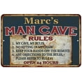 thumbnail image 1 of Marc's Man Cave Rules Chic Rustic Green Sign Home 16 x 24 Matte Finish Metal 116240049067, 1 of 1