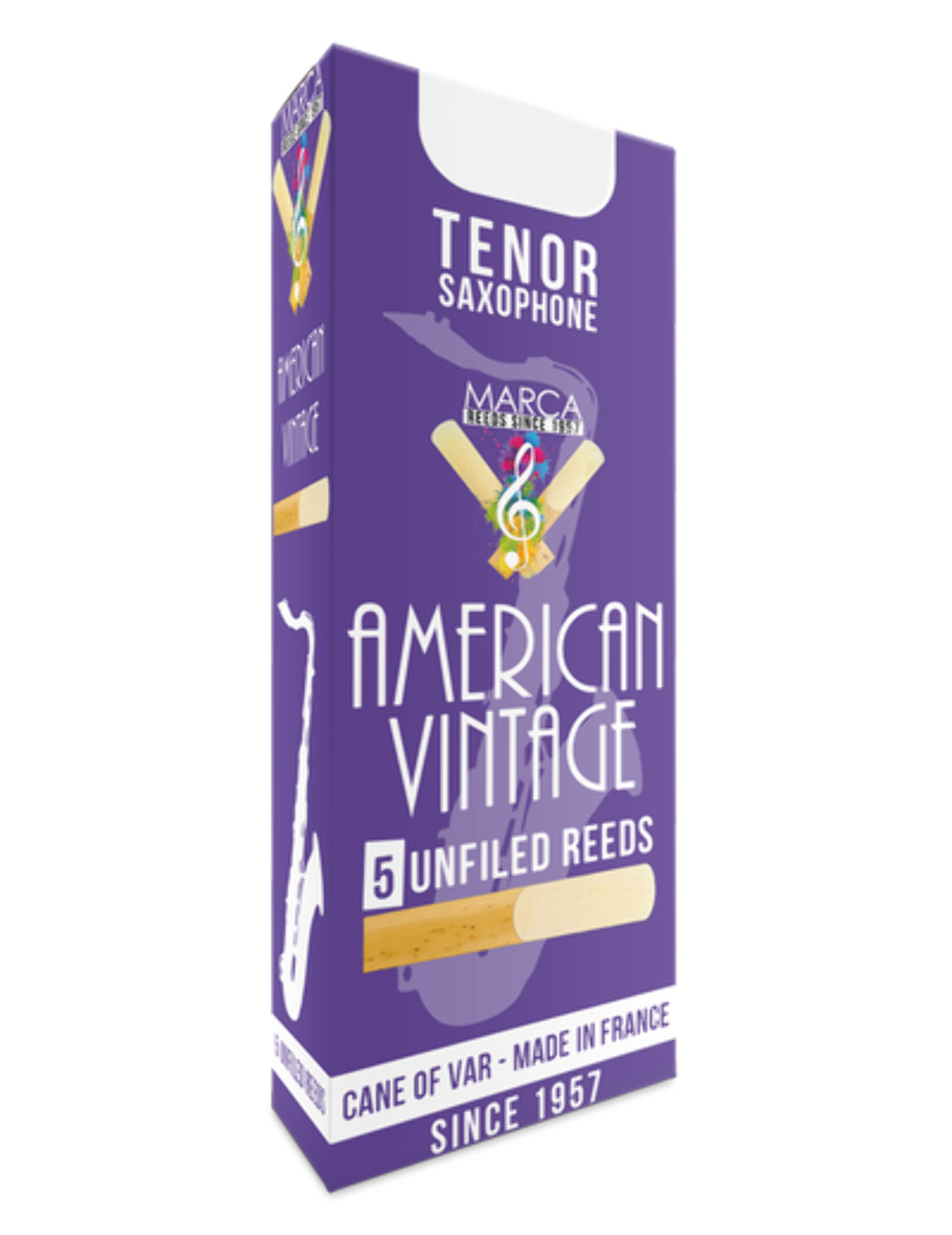 Marca American Vintage Tenor Saxophone Reeds 3.5, Box Of 5