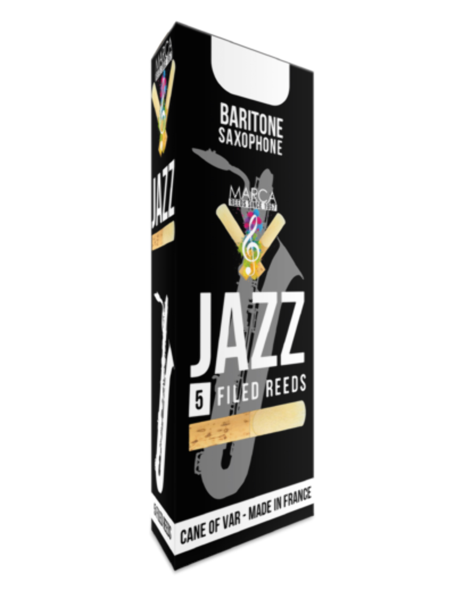 Marca JaZZ Filed Baritone Sax Reeds - 5 Per Box