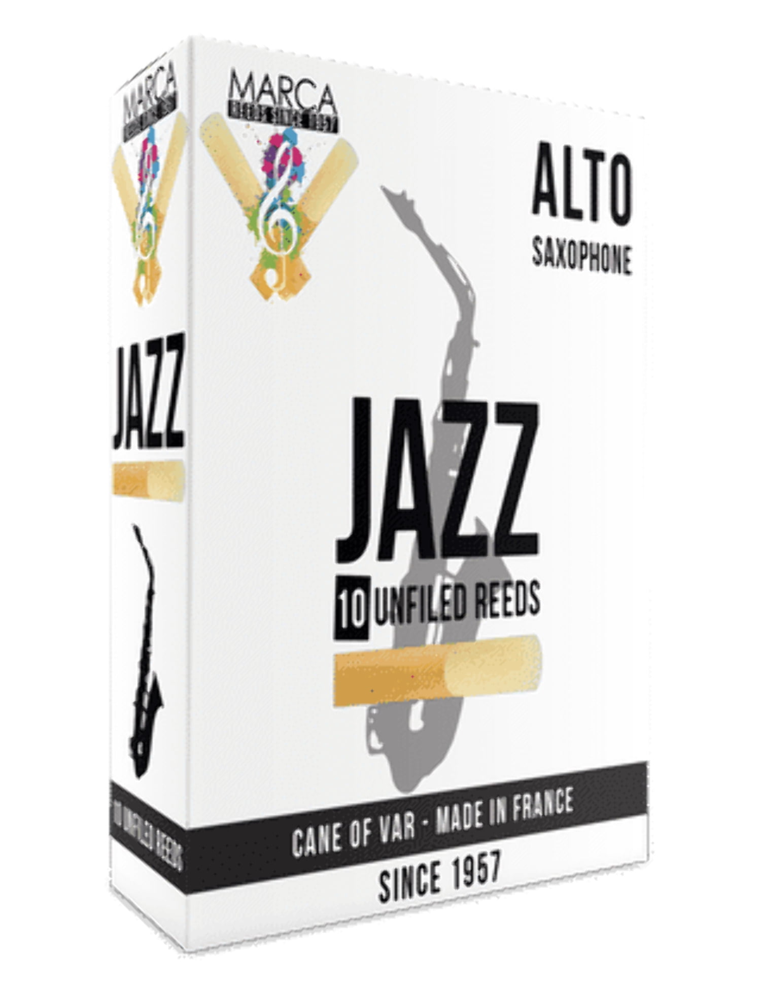 Marca JaZZ Unfiled Alto Saxophone Reeds - 10 Per Box