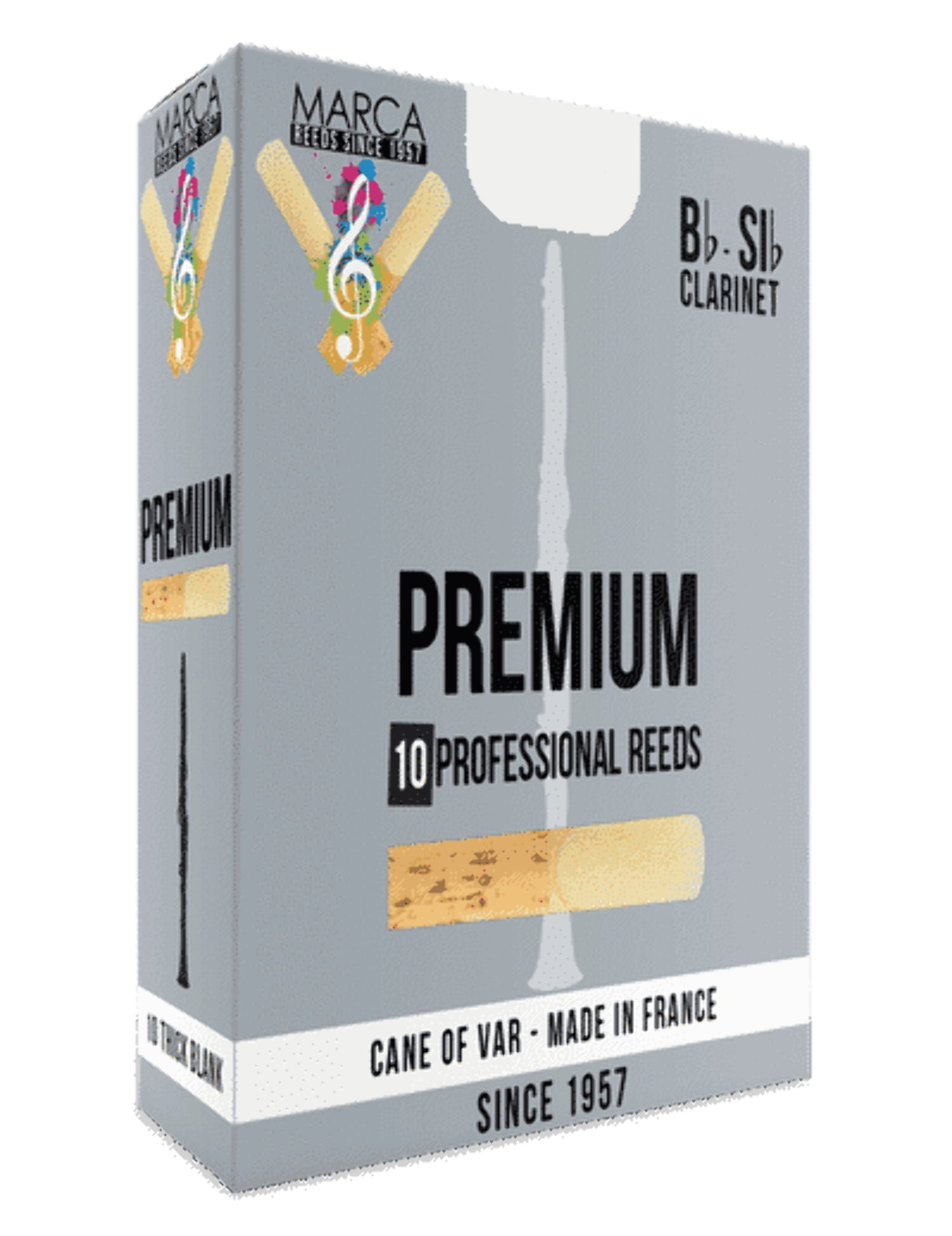 Marca PreMium Bb Clarinet Reeds - 10 per Box