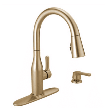 Delta Marca Pull-Down Sprayer Faucet w/ ShieldSpray Technology Champagne Bronze