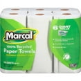 thumbnail image 1 of Marcal 100% Recycled Giant Roll Paper Towels - 2 Ply - 140 Sheets/Roll - White - Perforated, Dye-free, Fragrance-free, Strong, Lint-free, Absorbent - 6 Rolls Per Pack - 1 Pack | Bundle of 5 Packs, 1 of 1