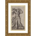 thumbnail image 1 of Marcantonio Raimondi 16x24 Gold Ornate Framed and Double Matted Museum Art Print Titled - Woman Pulling Her Hair (1520-1525), 1 of 4