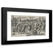 Marcantonio Raimondi 18x13 Black Modern Framed Museum Art Print Titled - The Massacre of the Innocents (C. 1511)