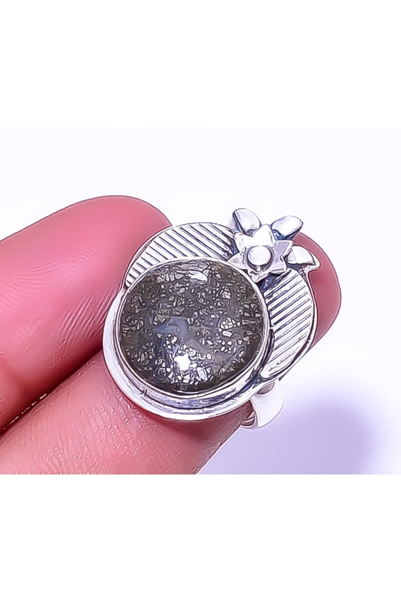 Marcasite - Callahan Mine Designer 925 Sterling Silver Artisan Ring Adjustable, Gemstone Jewelry, Birthday Gift, Christmas Gift
