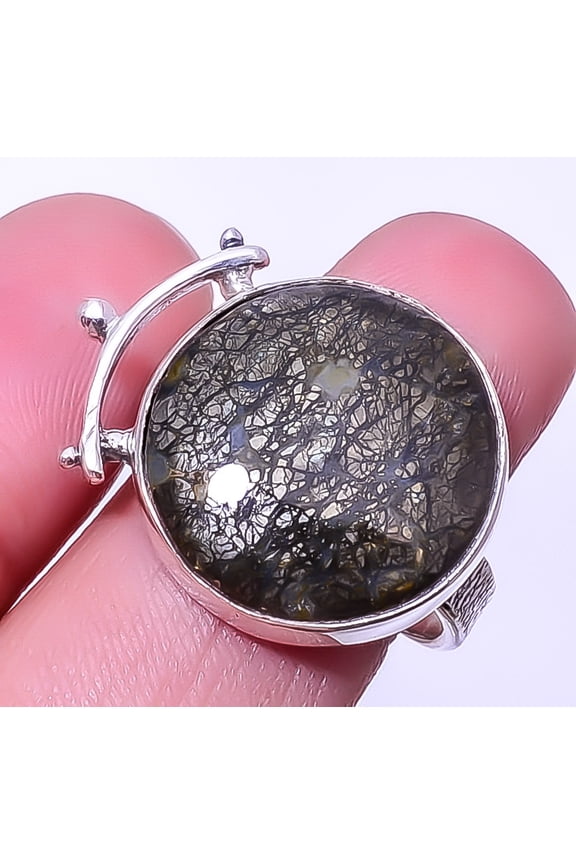 Marcasite - Callahan Mine Designer 925 Sterling Silver Artisan Ring Adst. (R29), Beautiful Jewelry For Woman, New Year Sale, Valentin's Day Gift