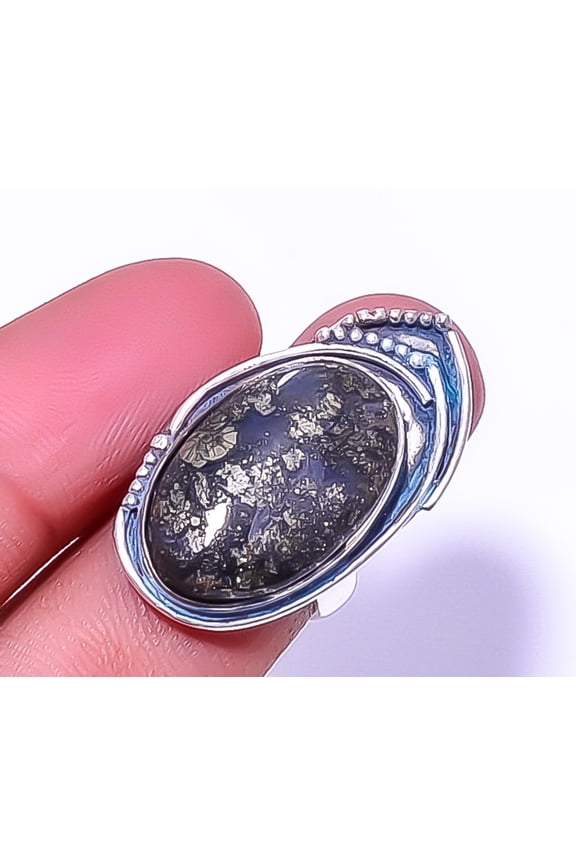 Marcasite - Callahan Mine Designer 925 Sterling Silver Artisan Ring Adst. (R67), Beautiful Jewelry For Woman, New Year Sale, Valentin's Day Gift
