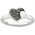 thumbnail image 1 of Marcasite Sterling Silver Heart Ring, 1 of 7
