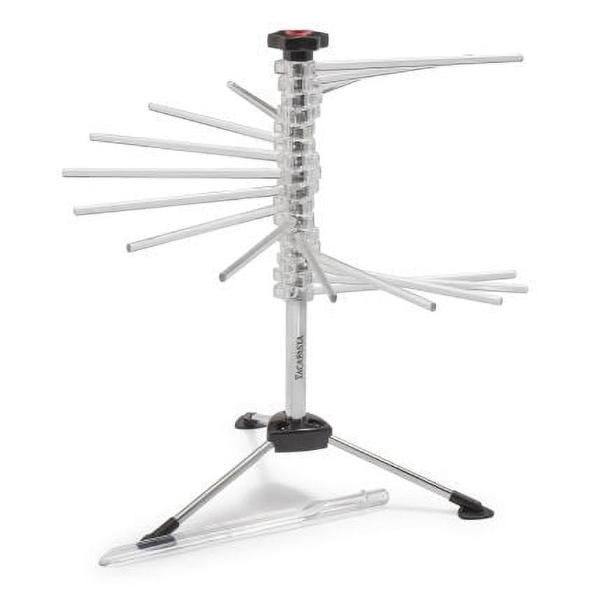 Marcato Atlas Clear Collapsible Pasta Drying Rack with Steel Base