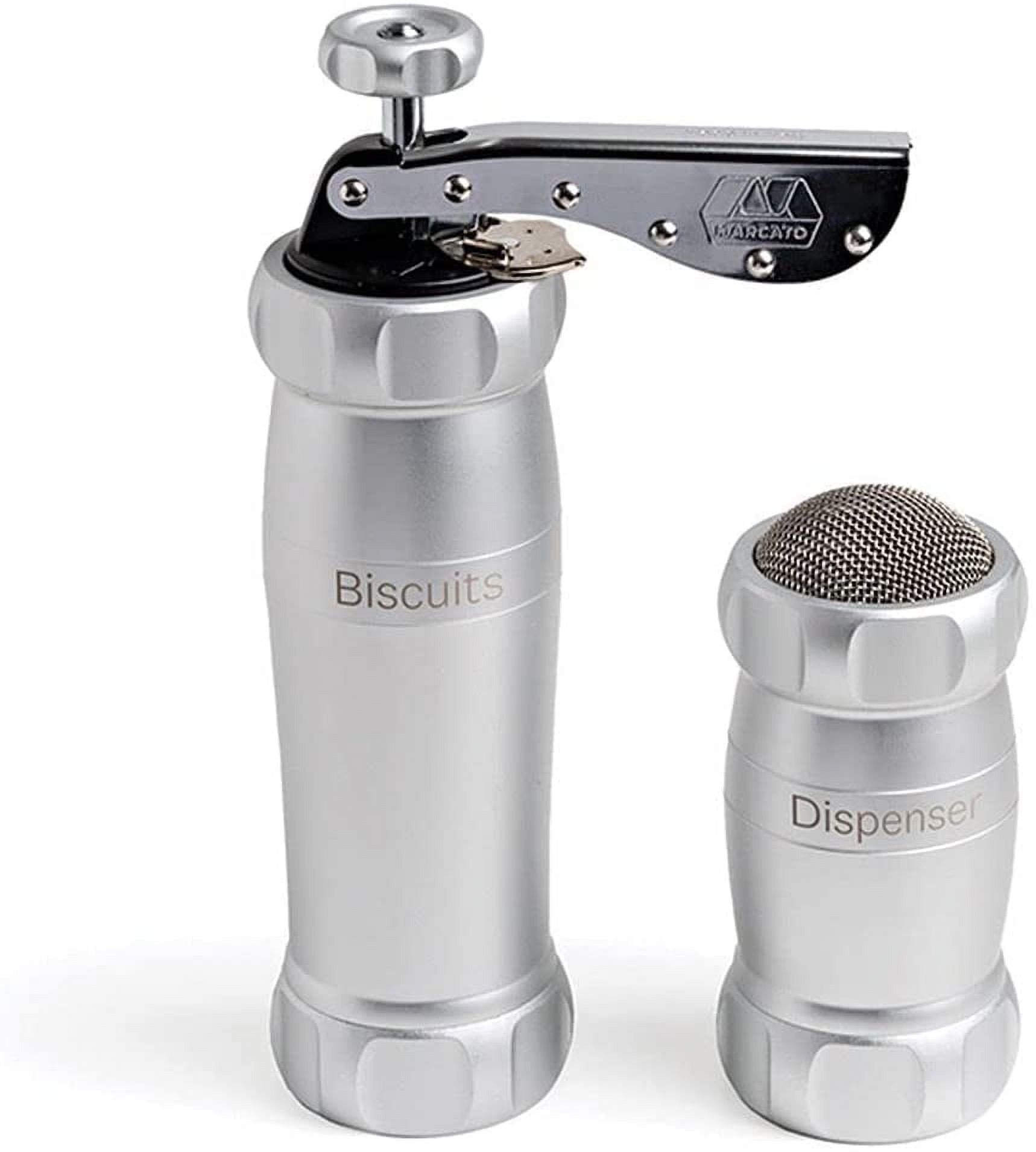 Marcato Atlas Cookie Kit, Silver, 2Piece Set Deluxe, includes Biscuit