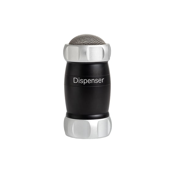 Marcato Design Line Dispenser Shaker for Flour, Powdered Sugar, and More, Black
