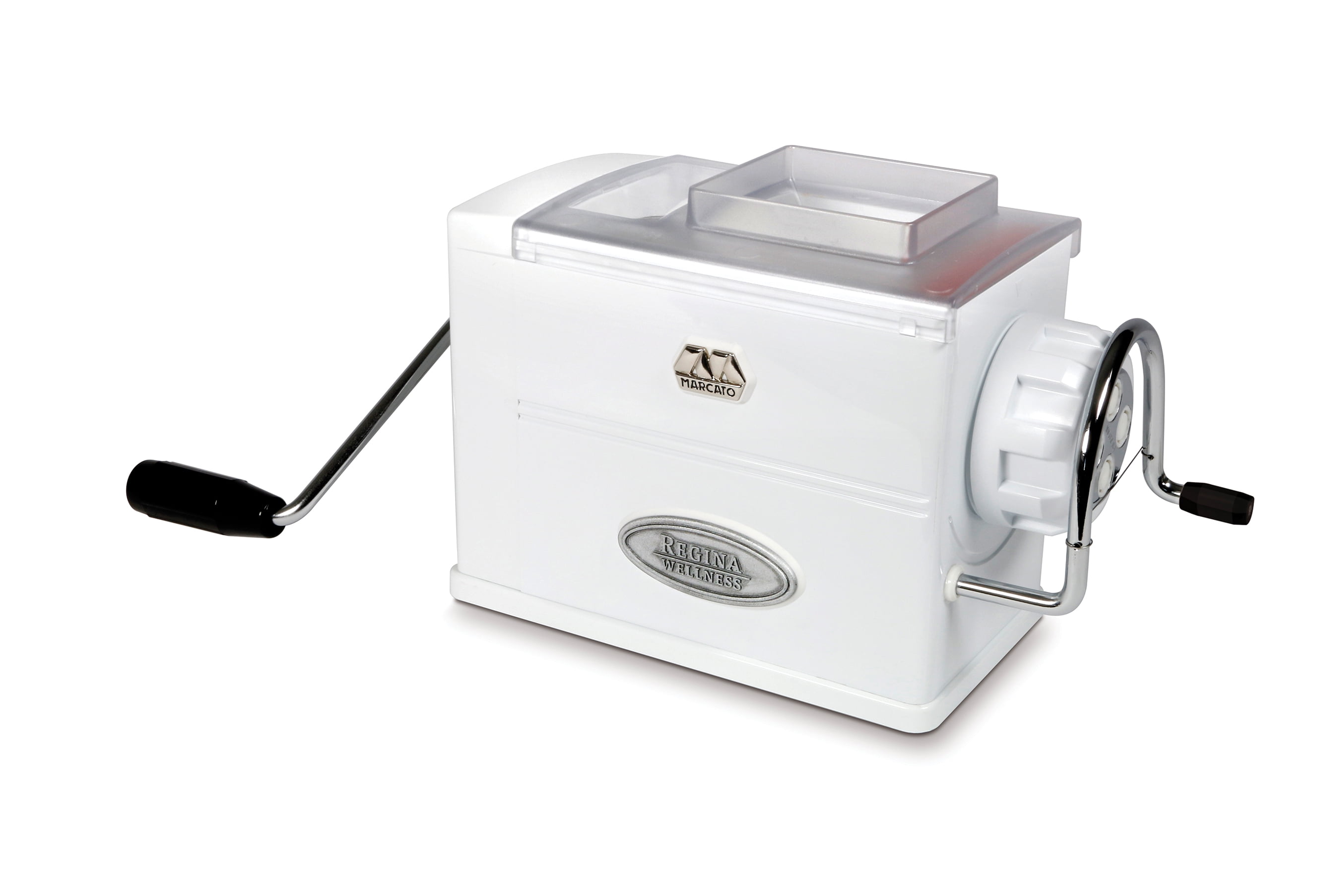 Marcato Regina White Manual Pasta Maker with Chrome Handle