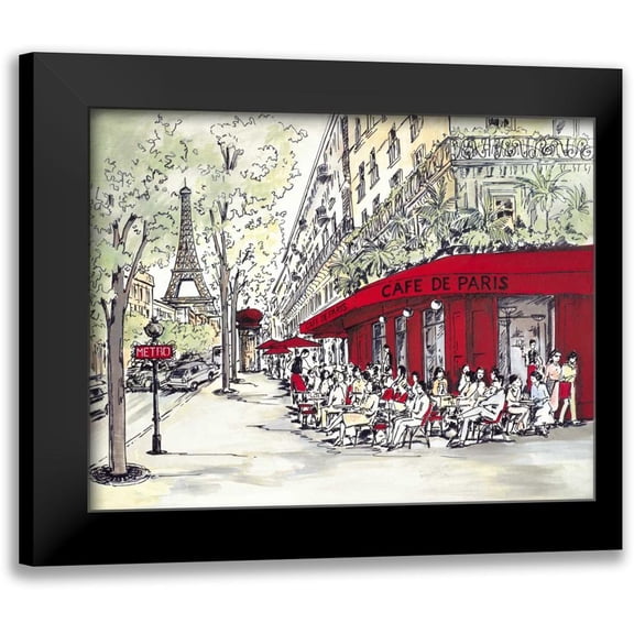 Marceau, Chloe 14x12 Black Modern Framed Museum Art Print Titled - Cafe De Paris